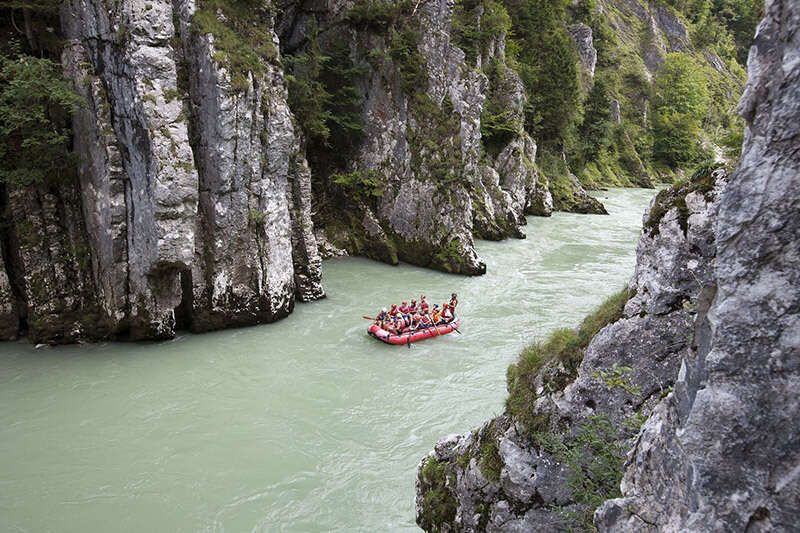 Rafting Canyoning im Sommerurlaub Kössen Tirol