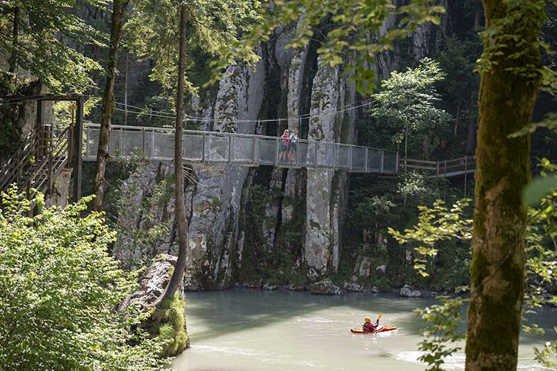 Kaiserwinkl Urlaub Aktivitäten Kössen Sommeraktivitäten Rafting Canyoning